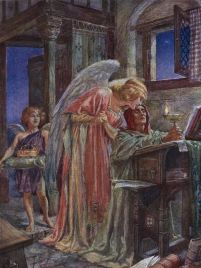 Jelenet Robert Browning Rabbi Ben Ezrából alkotó: Bernard Partridge