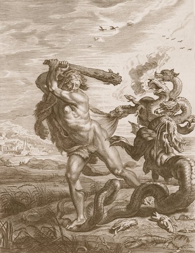 Herkules harcol a lerni hidrával, 1731 alkotó: Bernard Picart
