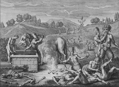 Tabasco bálványai, 1723. alkotó: Bernard Picart