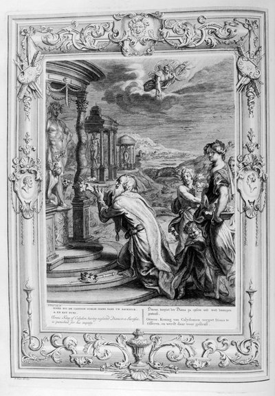 Oeneust, Calydon királyát... megbüntetik istentelensége miatt, 1733 alkotó: Bernard Picart