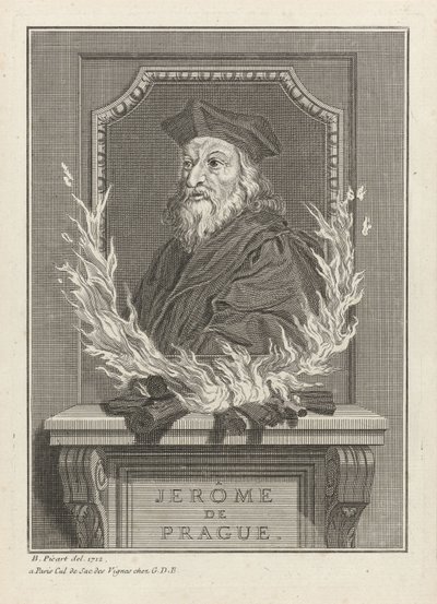 Prágai Jeromos portréja, 1712 alkotó: Bernard Picart