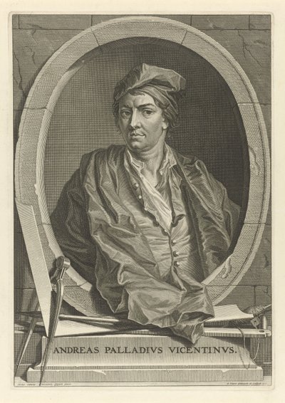 Andrea Palladio építész portréja 1508-1580 Paolo Veronese nyomán, 1716. alkotó: Bernard Picart