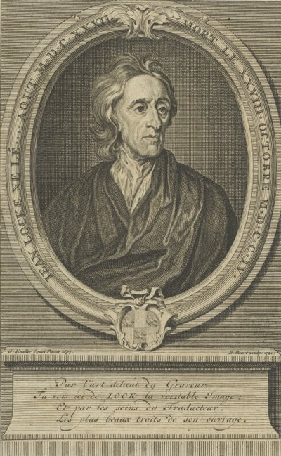 John Locke orvos és filozófus portréja 1632-1704, 1721. alkotó: Bernard Picart