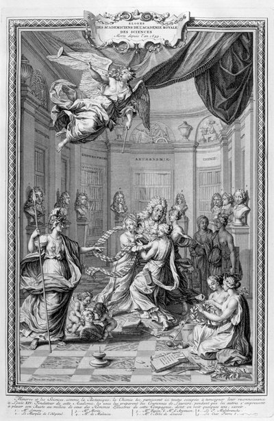 A Királyi Tudományos Akadémia akadémikusainak dicsérete... 1728 alkotó: Bernard Picart