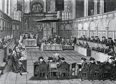 Protestáns zsinat 1730-ban a Nieuwe Kerkben (Új templom) Amszterdamban, Hollandiában, metszet Bernard Picart (1673-1733) alkotó: Bernard Picart