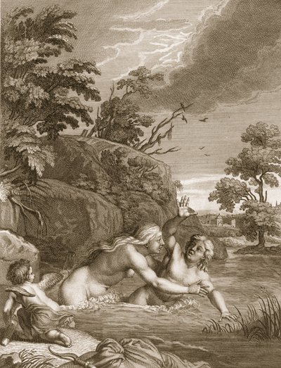 Salmacis és Hemaphroditus egyesült egy testben, 1731 alkotó: Bernard Picart