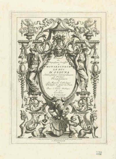 Címlap Osuna hercegének 1713-as díszhintójáról készült lemezsorozathoz alkotó: Bernard Picart
