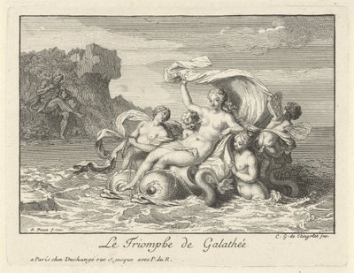 Triomf van Galatea Galathea diadala (cím a tárgyon) alkotó: Bernard Picart