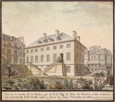 A pavilon Bellechasse-ban, 1778 (wc papíron) alkotó: Bernard Poyet