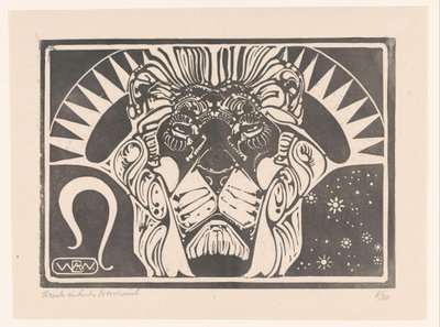 Oroszlán feje Leo (eredeti cím) alkotó: Bernard Willem Wierink (signed by artist)