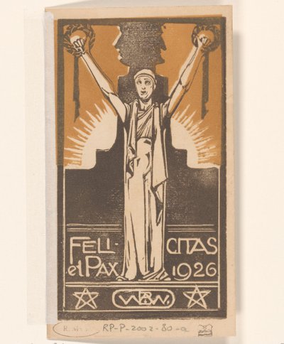 Boldogság és béke 1926 (eredeti cím a tárgyon) alkotó: Bernard Willem Wierink
