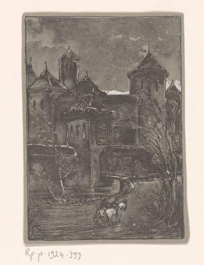 Kastély két lovassal alkotó: Bernard Willem Wierink