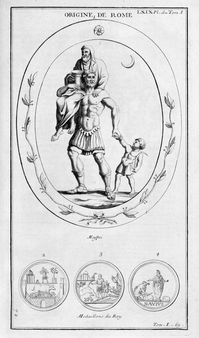 Róma eredete, 1757 alkotó: Bernard de Montfaucon