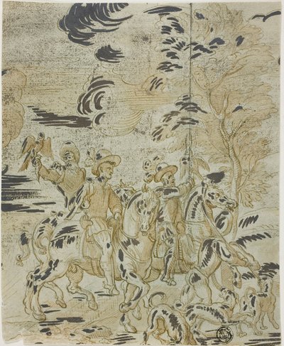 Sólyom vadászat alkotó: Bernard van Orley
