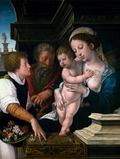 "La Sainte famille" Peinture de Bernard van Orley (Barend, Barent, Bernaert, Brüsszel) alkotó: Bernard van Orley