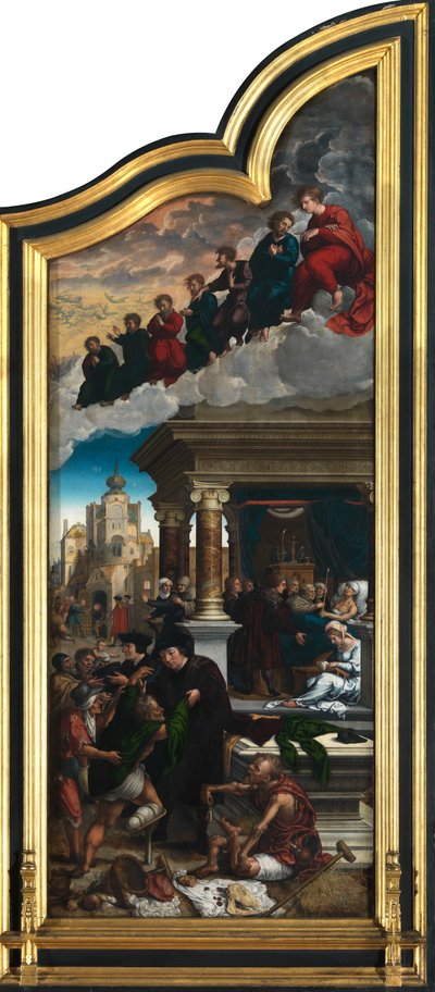 Az utolsó ítélet és az irgalmasság hét cselekedete (olaj a táblán) alkotó: Bernard van Orley