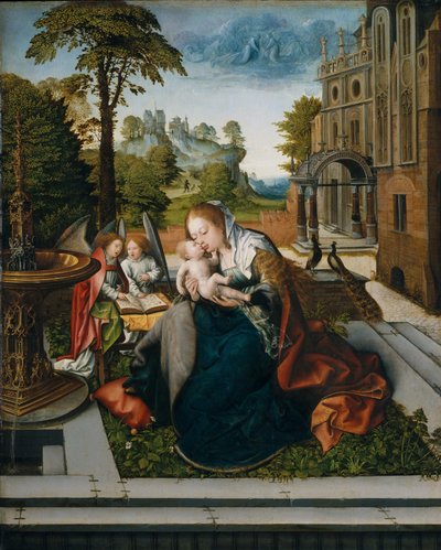 Szűz és gyermek angyalokkal, 1518 körül alkotó: Bernard van Orley