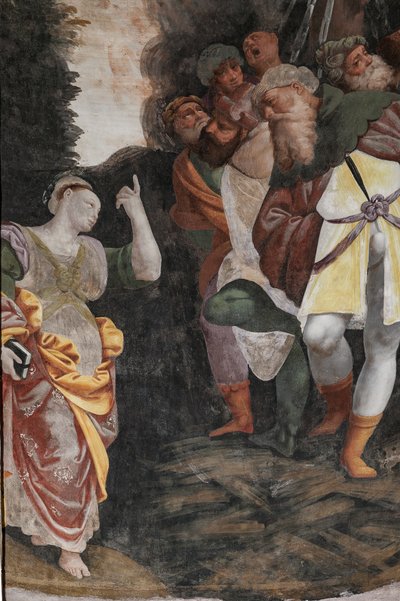 Részlet Szent Katalin vértanúságáról (freskó) alkotó: Bernardino Lanino