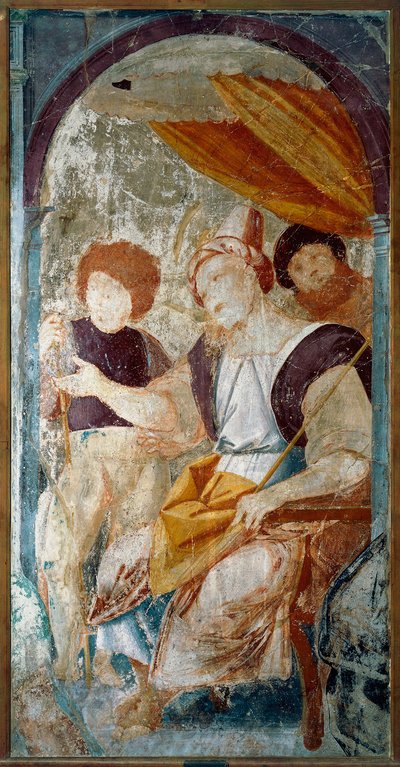 Olaszország, Varallo, A zászlózás festményrészlete alkotó: Bernardino Lanino