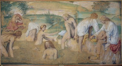Nimfák a fürdőben, 1514 körül (a fedélzeten lévő különálló freskó) alkotó: Bernardino Luini