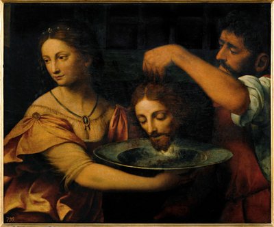 Salome megkapja Keresztelő Szent János fejét (festmény, vászon) alkotó: Bernardino Luini