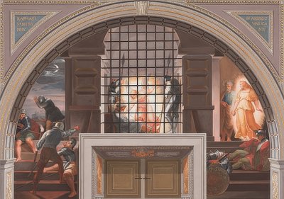 Péter felszabadítása alkotó: Bernardino Nocchi