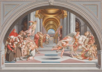 Heliodorus kiutasítása alkotó: Bernardino Nocchi