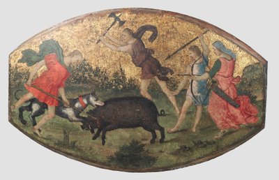 A kalidóniai vadkan vadászata, kb. 1509. alkotó: Bernardino Pinturicchio
