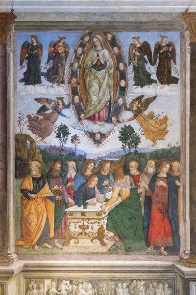 Szűz Mária mennybemenetele (freskó) alkotó: Bernardino di Betto (& studio) Pinturicchio