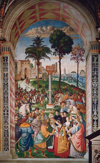 Pio (Pius) pápa élete (Enea Silvio Piccolomini alkotó: Bernardino di Betto Pinturicchio