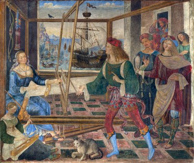 Ulysses visszatérése Penelopéhez alkotó: Bernardino di Betto Pinturicchio
