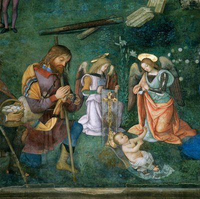 A gyermek Krisztus, a születés részlete alkotó: Bernardino di Betto Pinturicchio