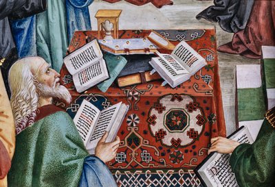 A Piccolomini-könyvtár, délnyugati fal: „II. Piusz elnököl a mantovai országgyűlésen, június 1. alkotó: Bernardino di Betto Pinturicchio