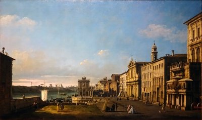 Bernardo Bellotto - Ansicht der Via di Ripetta in Rom, 1742-1744 alkotó: Bernardo Bellotto