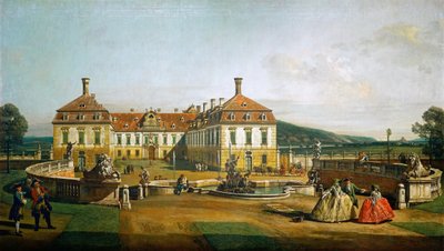 A Schloßhof császári örömpalota, udvar felőli oldalon alkotó: Bernardo Bellotto