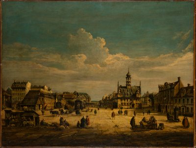 Drezda Neustadt, észak felé nézve alkotó: Bernardo Bellotto