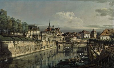 Német: Dresden, am Zwinger A Zwinger vizesárkára néző kilátás alkotó: Bernardo Bellotto