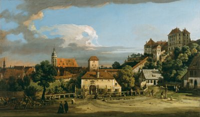 Pirna: Az Obertor délről, 1760 körül (olaj, vászon) alkotó: Bernardo Bellotto