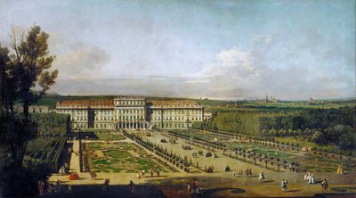 Schönbrunni kastély a kertből nézve, 1758 és 1761 között alkotó: Bernardo Bellotto