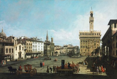 A Piazza della Signoria Firenzében alkotó: Bernardo Bellotto