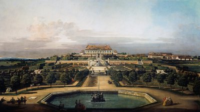 A Schlosshof császári kastély, kert felőli oldalon alkotó: Bernardo Bellotto