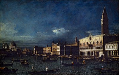 Two Venetian Views, Grand Canal and Molo Looking West (vászon) alkotó: Bernardo Bellotto