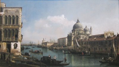 Kilátás a Grand Canalra: Santa Maria della Salute és a Dogana a Campo Santa Maria Zobenigo-ról: Santa Maria della Salute és a Dogana a Campo Santa Maria Zobenigo-ról alkotó: Bernardo Bellotto