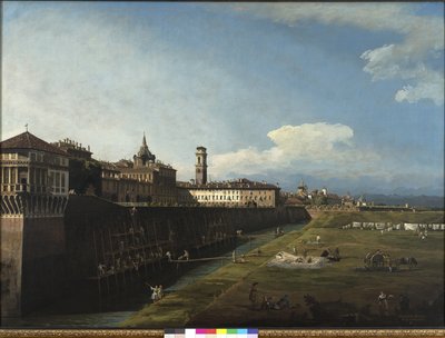 Torino kilátása a Királyi Kertek oldaláról, 1745 alkotó: Bernardo Bellotto
