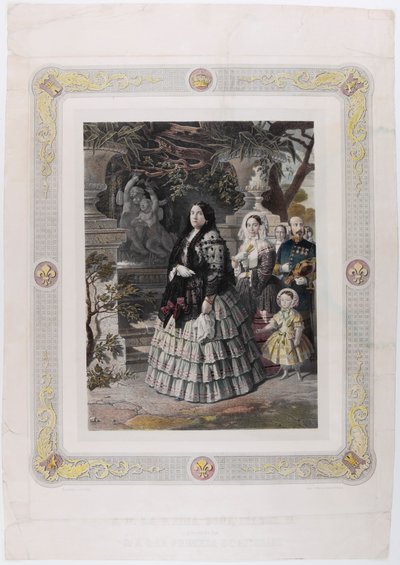 ŐFELSÉGE IZABEL KIRÁLYNÉ II. és a nagylelkű lánya LEGNYEGEMBEN FELSŐSÉGE AS HERCEGNŐJE alkotó: Bernardo Blanco y Pérez