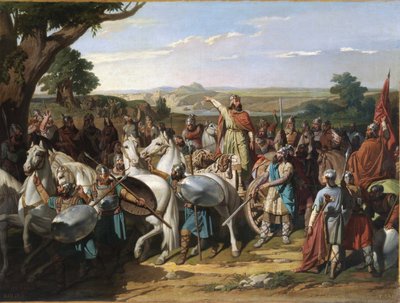 A guadaletei csata Blanco y Perez, Bernardo (1828-1876) mellett. Olaj, vászon, mérete: 58x78 alkotó: Bernardo Blanco y Pérez