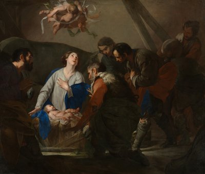 Pásztorok imádása, 1650 körül alkotó: Bernardo Cavallino