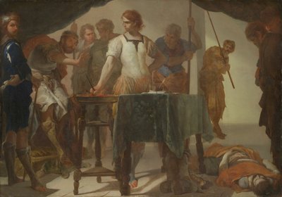 Mucius Scaevola szembeszáll Porsenna királlyal alkotó: Bernardo Cavallino