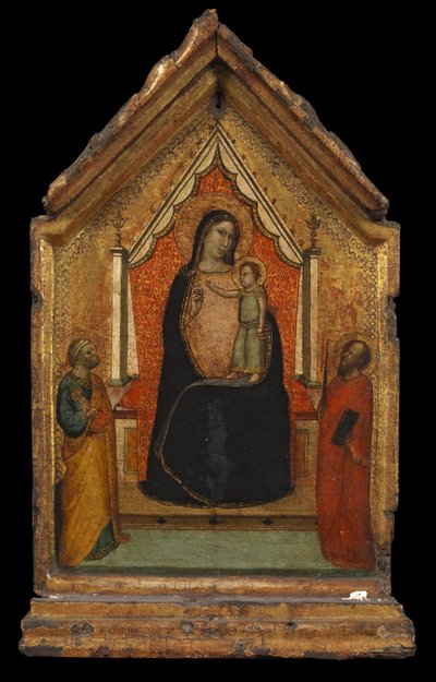 Szűz és gyermek Szent Péterrel és Szent Pállal, 1340 körül alkotó: Bernardo Daddi