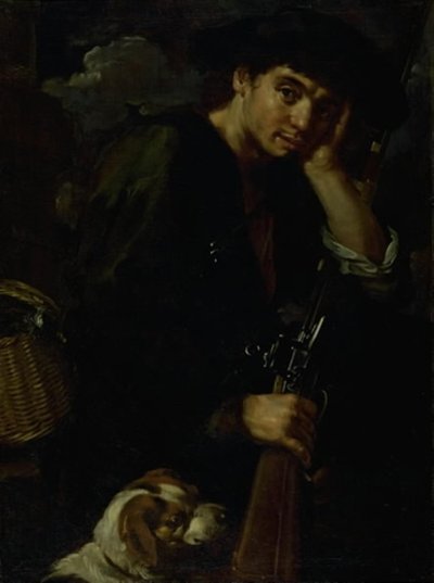 Vadász fegyverével és kutyájával. (A "levegő" allegóriája) alkotó: Bernardo Eberhart Keilhau